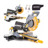 Fierastru circular stationar pentru lemn, cu glisare, 2000 W, diametru disc 210 mm, ghidaj laser, iluminare LED, Powermat
