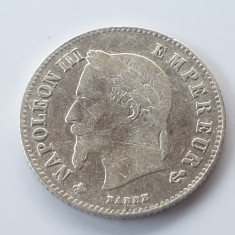 Franța 20 centimes 1866 A/Paris argint Napoleon III