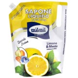 Sapun lichid rezerva eco cu lamaie &amp; menta, 900ml, Mil Mil