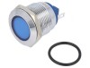Lampă LED albastră control 24V &Oslash;19mm alamă
