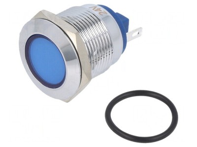 Lampă LED albastră control 24V &amp;Oslash;19mm alamă foto