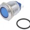 Lampă LED albastră control 24V &Oslash;19mm alamă