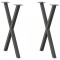vidaXL Picioare de masă &icirc;n formă de X, 2 buc., antracit, 57x(72-73) cm, oțel 4012914