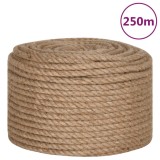 vidaXL Fr&acirc;nghie, 250 m, iută 100%, 14 mm