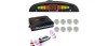 Kit Senzori de Parcare Fata Spate Universali AutoREY&reg; Premium cu Display si Avertizare Sonora, 8 Senzori, culoare Gri ( Silver )