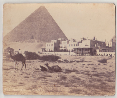 bnk foto Egipt - The Marriott Mena House Hotel si piramida - cca 1900 foto