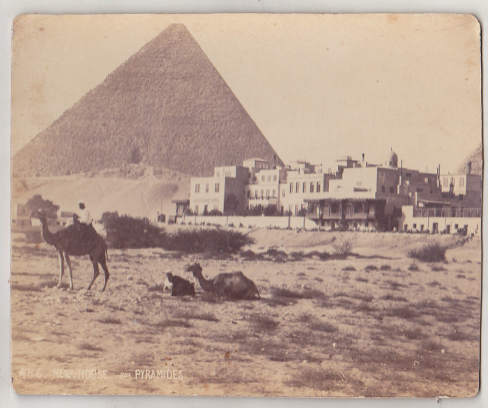bnk foto Egipt - The Marriott Mena House Hotel si piramida - cca 1900