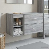 Cumpara ieftin Set dulap de baie suspendat 2 buc. Sonoma gri