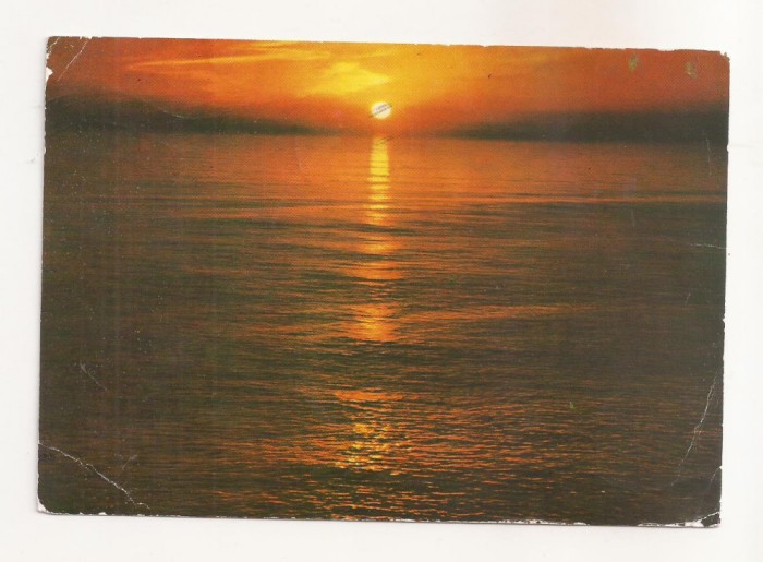 RF51 -Carte Postala- Mamaia, apus de soare la Siutghiol, circulata 1990