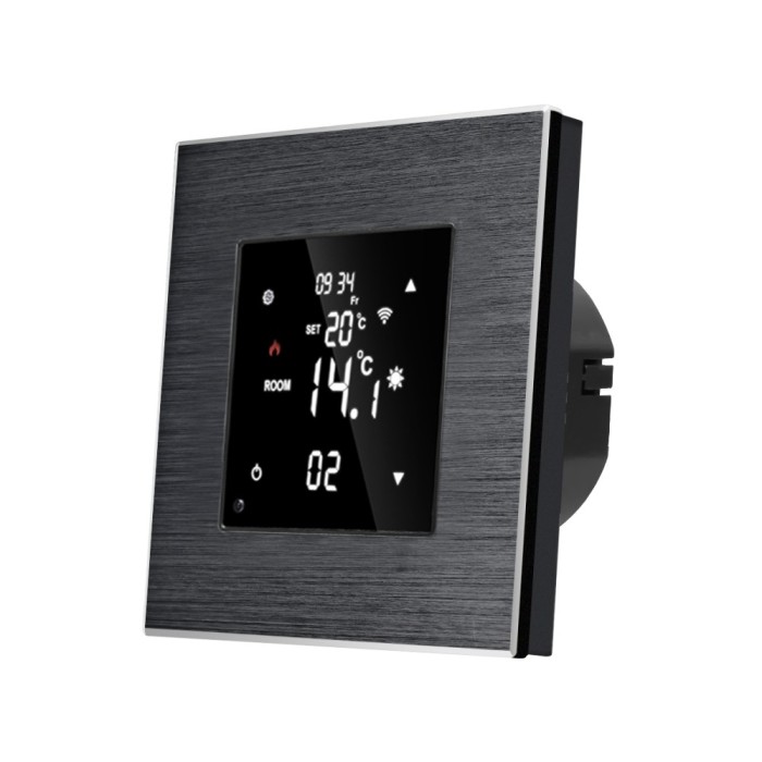 Termostat Wi-Fi pentru incalzirea electrica LUXION cu Rama din Aluminiu SmartElectro IntelligentHouse