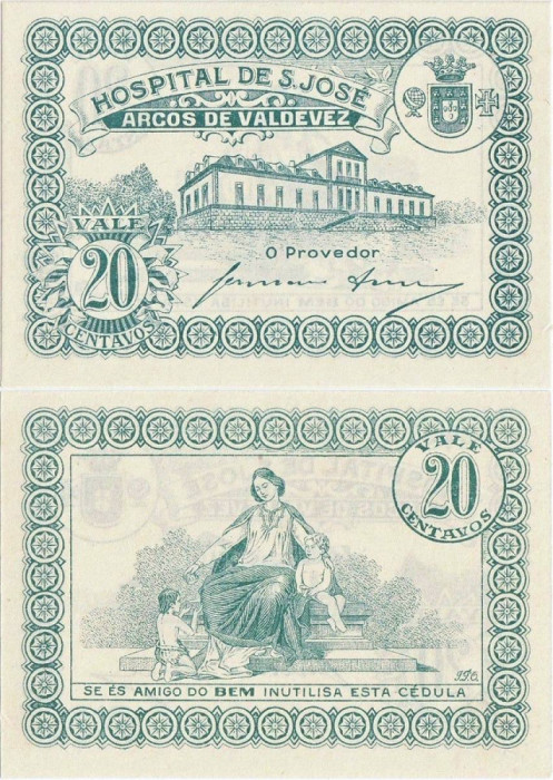 1920, 20 centavos (CMA 643) - Portugalia - stare UNC!