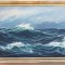 MARINA - ULEI PE PANZA - SEMNAT SI DATAT - STAMPILA PE SASIU - DIM. 100 X 75 CM