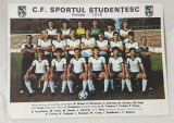 Carte Postala veche - Fotbal - Clubul Sportul Studentesc cu Hagi in echipa, Circulata, Sinaia, Printata