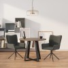 VidaXL Scaune de bucătărie pivotante, 2 buc, gri &icirc;nchis, catifea