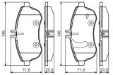 BOSCH 0 986 495 104 set placute frana,frana disc