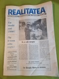 Ralitatea 5 ianuarie 1990 - anul 1,nr.1 - prima aparitiei a ziarului,revolutia