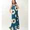 ROCHIE LUNGA DE ZI CU IMPRIMAT FLORAL SI BUZUNARE MIRAGE TALIE UNICA Multicolora