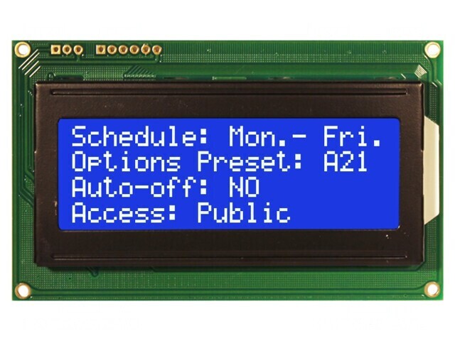 Afişaj alfanumeric LCD 20x2 cu LED albastru