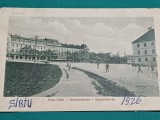 CARTE POȘTALĂ * SIBIU PIAȚA UNIRII *1926 *, Circulata, Printata