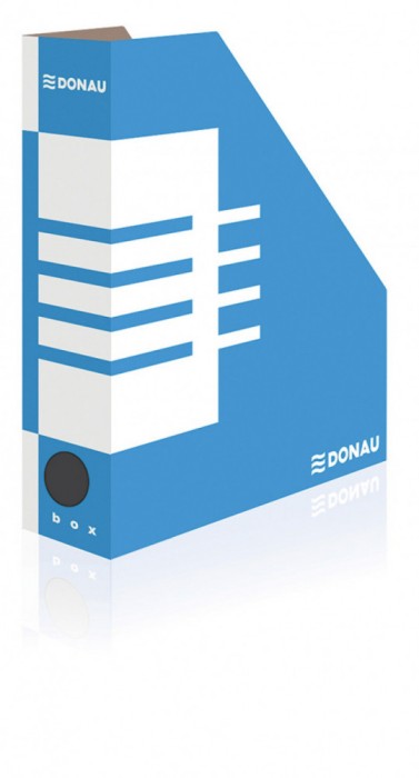 Suport vertical carton pentru cataloage DONAU A4 8cm albastru