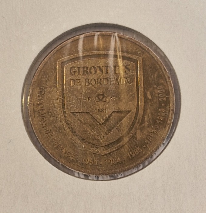 Franta, France, 1 1/2 Euro, 2010, KM#1723, tiraj 4897, Girondins de Bordeaux