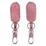 Husa Cheie Auto pentru Fiat / Lancia - 3 Butoane, kwmobile, Piele ecologica, Roz, 46923.11