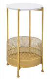 Cumpara ieftin Masuta de cafea Basket, Mauro Ferretti, &Oslash; 35x62 cm, fier, auriu