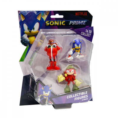 Sonic Prime - Set 3 figurine, blister, Mr. Dr. Eggman &amp;amp; Sonic NY &amp;amp; Knuckles foto