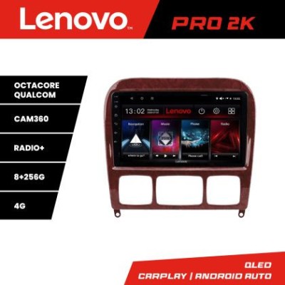 Navigatie Mercedes Clasa S 1998-2005 Lenovo Kit-220 8 core QLED 2K 8+256 360 Android Waze USB Navigatie Internet Youtube Radio CarStore Technology foto