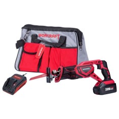 Fierastrau tip sabie, cu acumulator 2 Ah, 20V Li-ion, incarcator si geanta, Worcraft