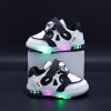 Adidasi negru cu alb cu luminite - Panda (Marime Disponibila: Marimea 21), Superbaby