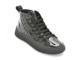Ghete GEOX negre, J46M3B, din piele ecologica