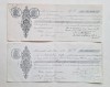 Set 2 polițe pe h&acirc;rtie timbrată &mdash; București 1928 &amp; 1930 &mdash; timbru fiscal Lei 25 / Lei 40, Timbru sec