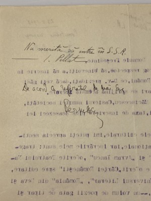 Ion Minulescu Perpessicius Ion Pillat - semnaturi olografe - document vechi foto