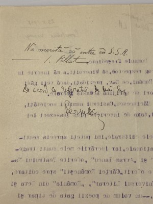 Ion Minulescu Perpessicius Ion Pillat - semnaturi olografe - document vechi foto