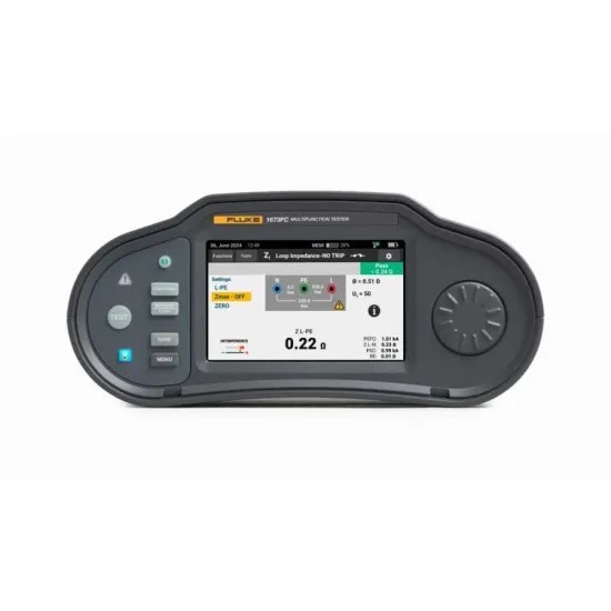 Fluke 1673 FC &ndash; Tester Multifuncțional pentru Instalații cu Test Automat și Compatibilitate Fluke Connect&trade;