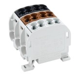 Schrack Technik clemă derivație izolată 3P 25 mm&sup2;, gri/maro/negru