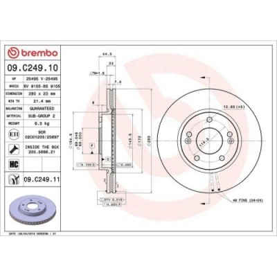 Set disc frana Hyundai Elantra 5 Sedan (Md Ud) 09.10-12.17, Elantra 6 Sedan (Ad Ada) 09.15-09.22, I30 (Gd) 06.11-, I30 (Pde Pd Pden) 11.16-, I30 Coup foto