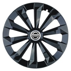 Set 4 Capace Roti 14 inchi (R14) Fame Negru, Compatibile Cu Nissan