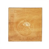 Felicitare lemn gravata Craciun Glob 15*15 cm
