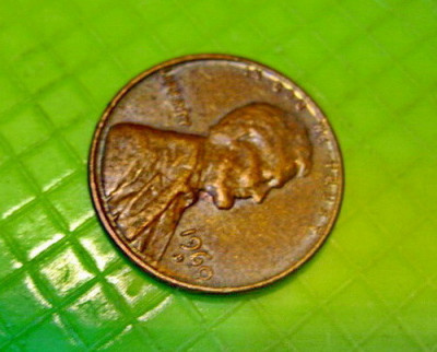 9785-Moneda veche 1 Cent USA 1960 bronz stare buna. foto