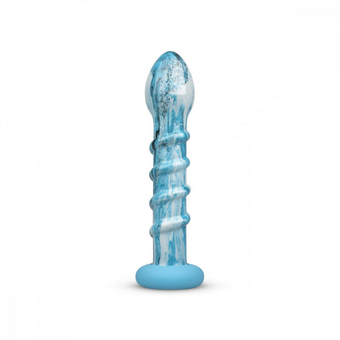 Dildo Anal din Sticla Ocean Wave 17.9 cm