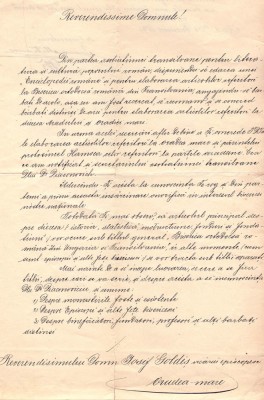 Autograf: Ilarion Puscariu din Sibiu catre Iosif Goldis la Oradea, din dec 1895 foto