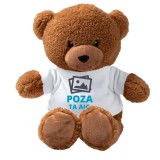 Ursulet maro din plus cu tricou personalizabil cu poza (25 cm)