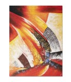 Cumpara ieftin Tablou gigant abstract pictat manual, Compozitie abstracta 2,120x90cm ulei pe panza in relief efect 3D, gata de agatat pe perete