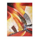 Tablou gigant abstract pictat manual, Compozitie abstracta 2,120x90cm ulei pe panza in relief efect 3D, gata de agatat pe perete