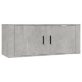 Cumpara ieftin Dulap TV montat pe perete, gri beton, 100x34,5x40 cm