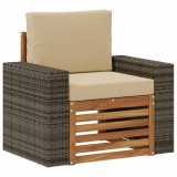 vidaXL Canapea Medie pentru Exterior Lemn Solid de Acacia natural 3438927