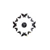 Ceas decorativ de perete, Fluturi, Oglinda acrilica, 40 cm, MC-035