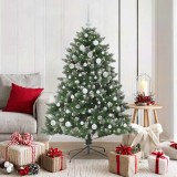 VidaXL Brad de Crăciun artificial cu 150 LED Verde 105 x 105 x 150 cm 3395224
